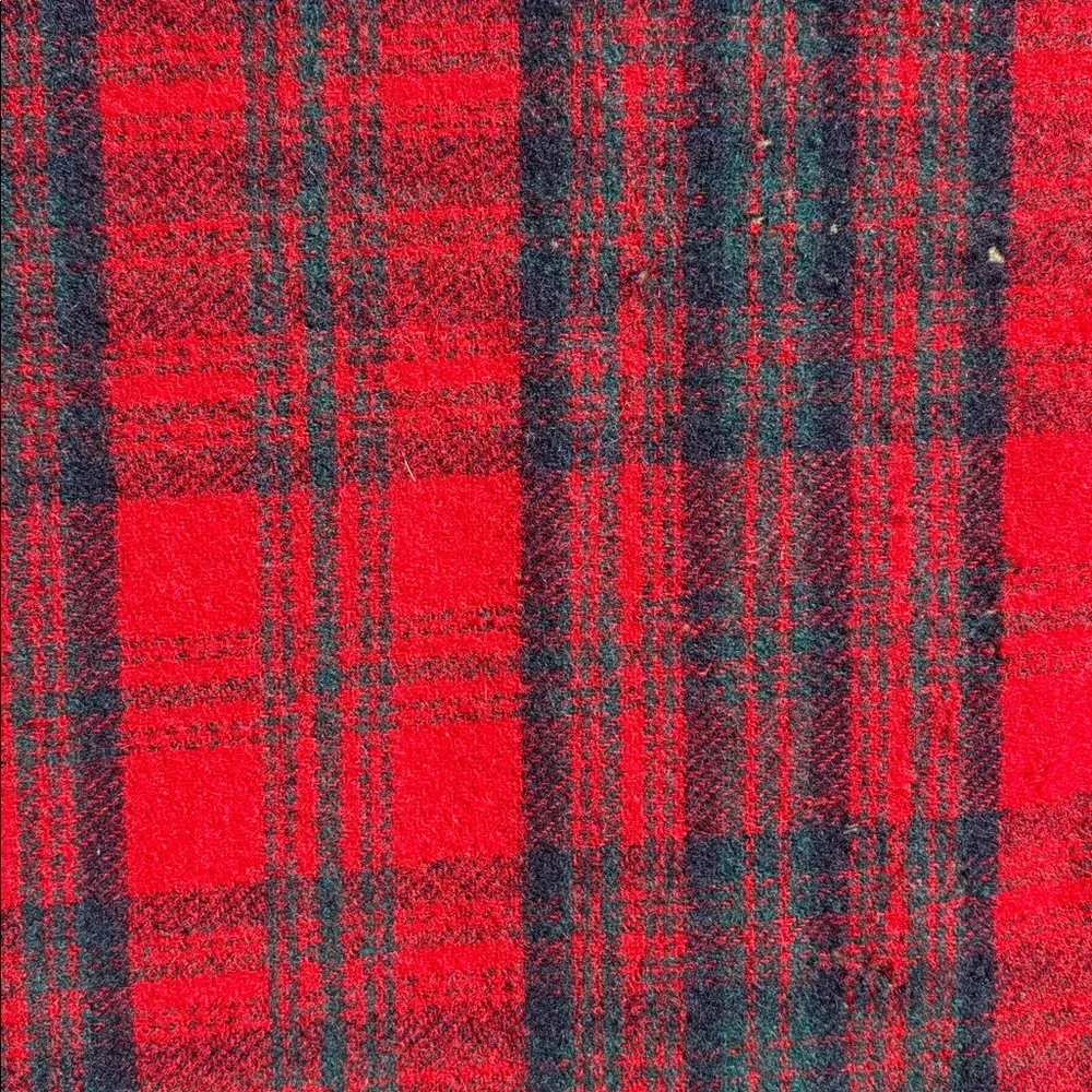 Vintage Pendleton Blanket Throw Red Navy Teal Grey Tartan plaid Virgin Wool READ - Picture 11 of 15